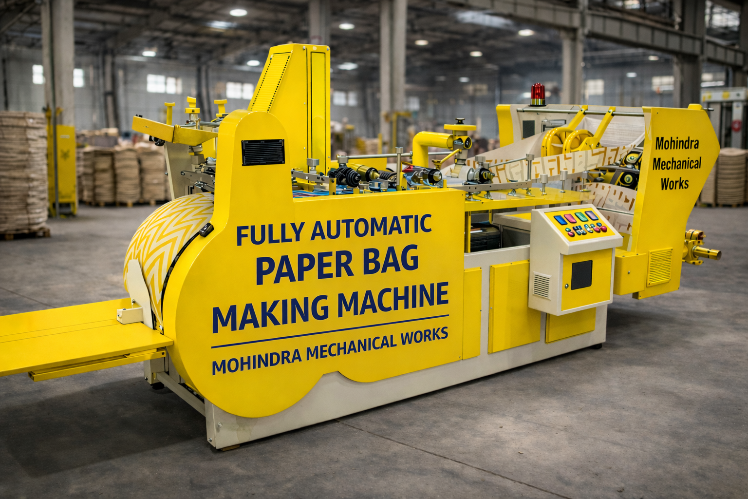 Fully Automatic Paper Bag Making Machine