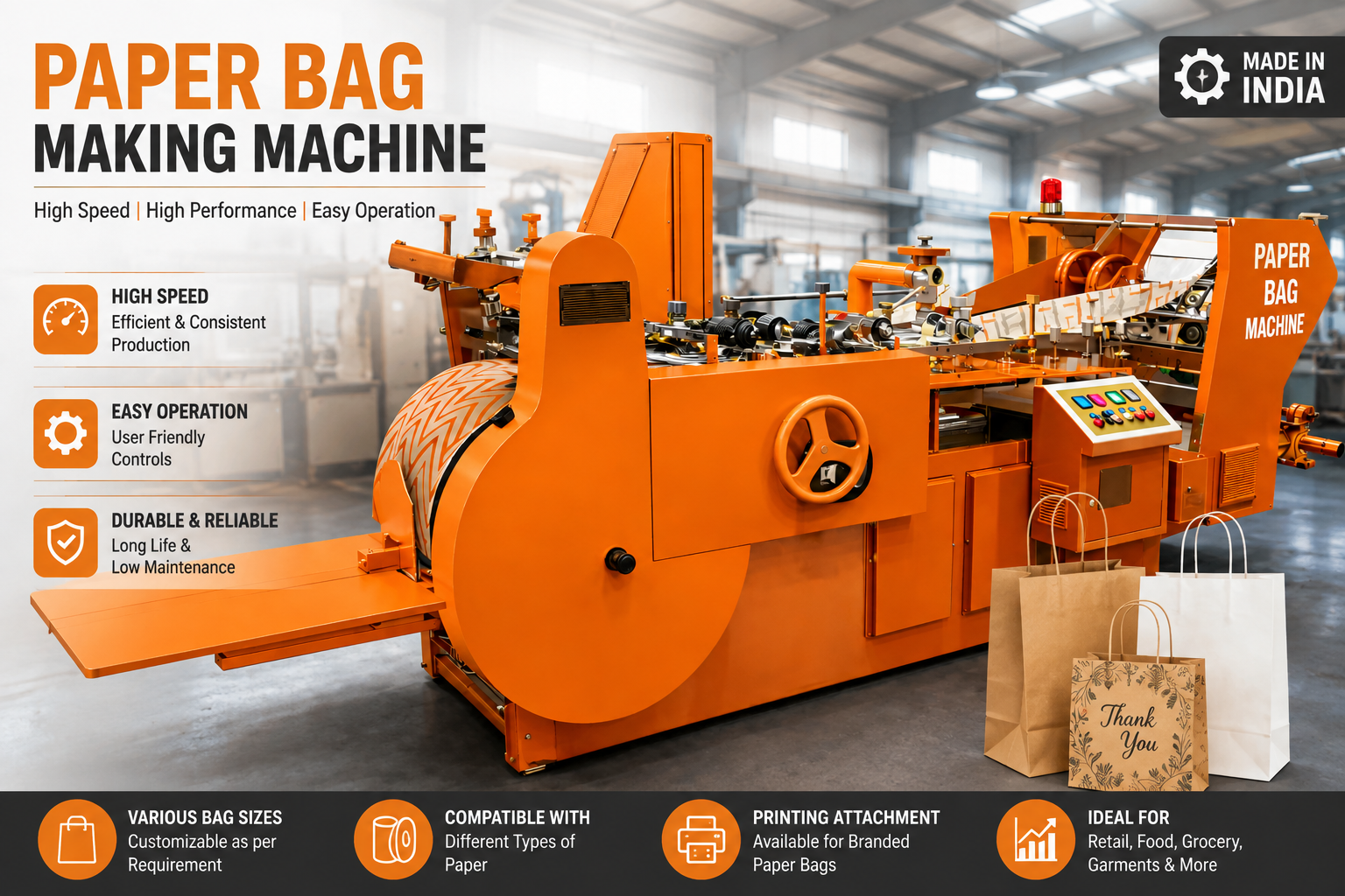Paper Bag Making Machine